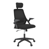 Karrige zyre Peja pakoworld pëlhurë rrjetë e zezë 58x60x107-117cm