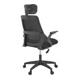 Karrige zyre Peja pakoworld pëlhurë rrjetë e zezë 58x60x107-117cm