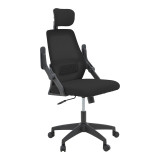 Karrige zyre Peja pakoworld pëlhurë rrjetë e zezë 58x60x107-117cm