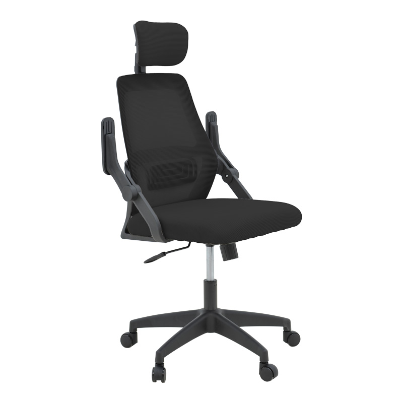 Karrige zyre Peja pakoworld pëlhurë rrjetë e zezë 58x60x107-117cm