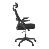 Karrige zyre Peja pakoworld pëlhurë rrjetë e zezë 58x60x107-117cm