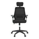 Karrige zyre Peja pakoworld pëlhurë rrjetë e zezë 58x60x107-117cm