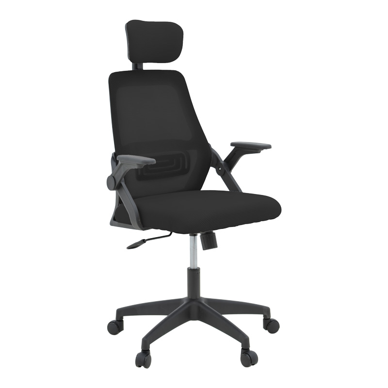 Karrige zyre Peja pakoworld pëlhurë rrjetë e zezë 58x60x107-117cm