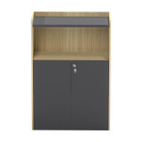 Kabinet i ulët profesional Lotus pakoworld në ngjyrë natyrale-antracit 80x40x120cm
