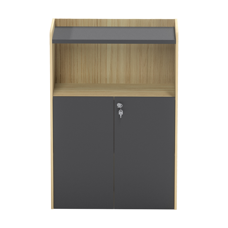 Kabinet i ulët profesional Lotus pakoworld në ngjyrë natyrale-antracit 80x40x120cm