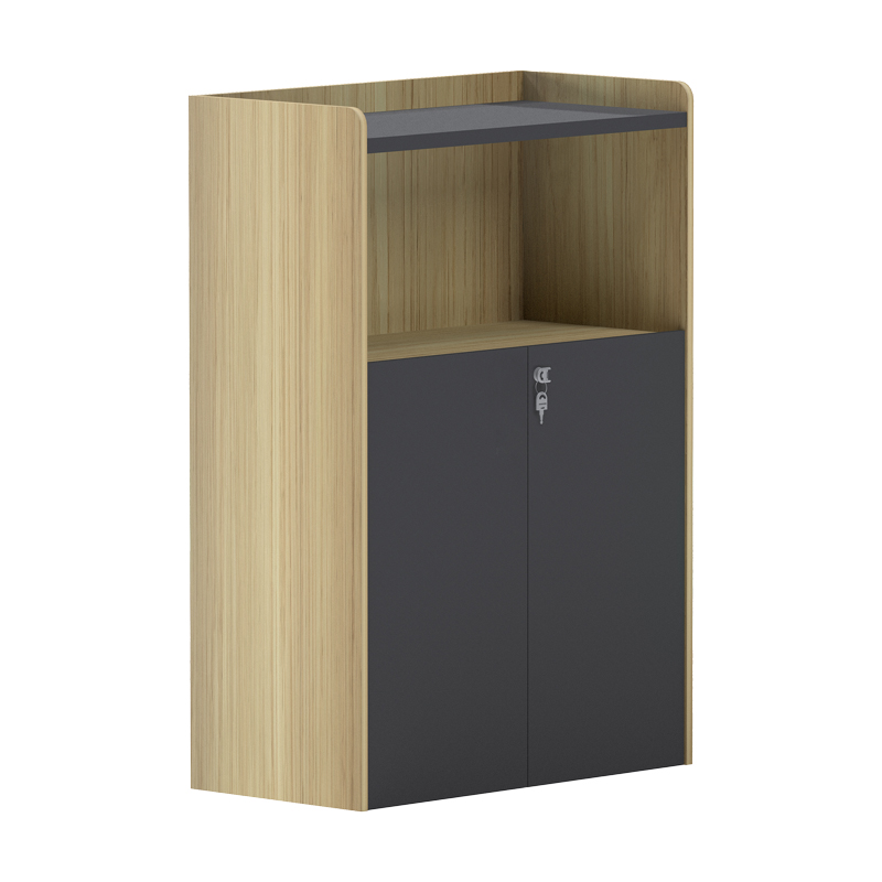 Kabinet i ulët profesional Lotus pakoworld në ngjyrë natyrale-antracit 80x40x120cm