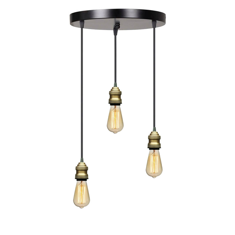 Ndriçues tavani me 3 drita Sopio pakoworld E27 metal i zi D30x85cm