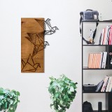 Dekor muri Perdon pakoworld dru pishe në ngjyrë natyrale dhe metal i zi 30x3x60cm