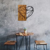 Dekor muri Helie pakoworld dru pishe në ngjyrë natyrale dhe metal i zi 58x3x58cm