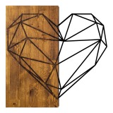 Dekor muri Helie pakoworld dru pishe në ngjyrë natyrale dhe metal i zi 58x3x58cm