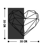 Dekor muri Helie pakoworld dru pishe në ngjyrë natyrale dhe metal i zi 58x3x58cm