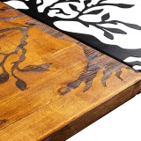 Dekor muri Trelbo pakoworld dru pishe në ngjyrë natyrale dhe metal i zi 58x3x58cm
