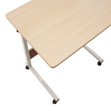 Tavolinë kompjuteri metalike me ngritje Piper pakoworld MDF në ngjyrë lisi të çelur 60x40x69-90cm