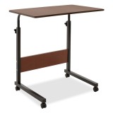 Tavolinë kompjuteri metalike ngritëse Piper pakoworld MDF në ngjyrë arrë 60x40x69-90cm