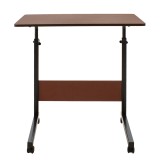 Tavolinë kompjuteri metalike ngritëse Piper pakoworld MDF në ngjyrë arrë 60x40x69-90cm