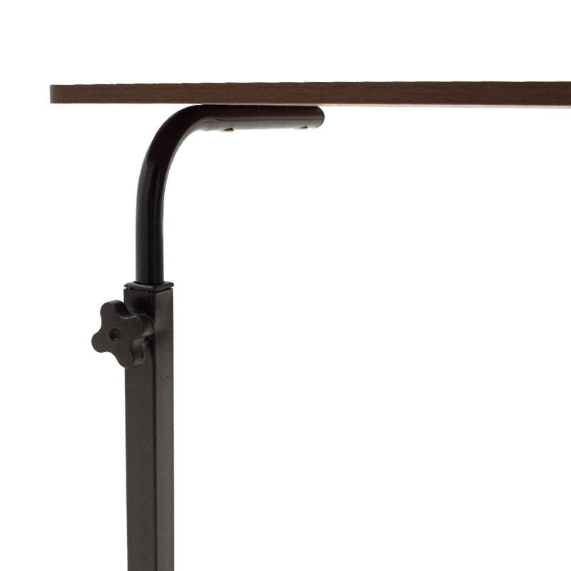 Tavolinë kompjuteri metalike ngritëse Piper pakoworld MDF në ngjyrë arrë 60x40x69-90cm