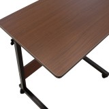 Tavolinë kompjuteri metalike ngritëse Piper pakoworld MDF në ngjyrë arrë 60x40x69-90cm