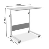 Tavolinë kompjuteri metalike ngritëse Piper pakoworld MDF në ngjyrë arrë 60x40x69-90cm