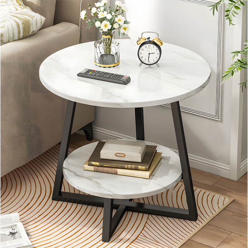 Tavolinë kafeje Rota MDF ngjyrë mermer i bardhë-e zezë D60x60cm