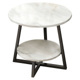 Tavolinë kafeje Rota MDF ngjyrë mermer i bardhë-e zezë D60x60cm