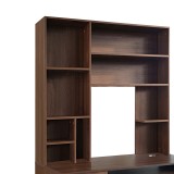 Tavolinë kompjuteri-raft librash Novelty pakoworld arrë 120x55x182cm