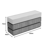 Komodinë Sonlen pakoworld mdf në nuancë arre-bezhe 120x40x72cm