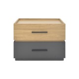 Komodinë Sonlen pakoworld mdf në nuancë sonoma-qymyrguri 60x40x44.5cm