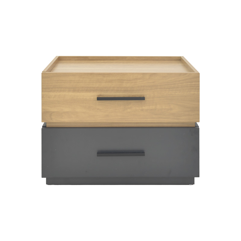 Komodinë Sonlen pakoworld mdf në nuancë sonoma-qymyrguri 60x40x44.5cm