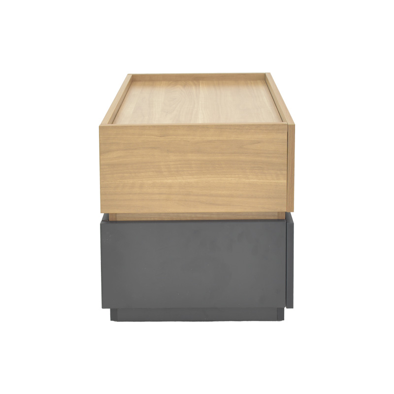 Komodinë Sonlen pakoworld mdf në nuancë sonoma-qymyrguri 60x40x44.5cm