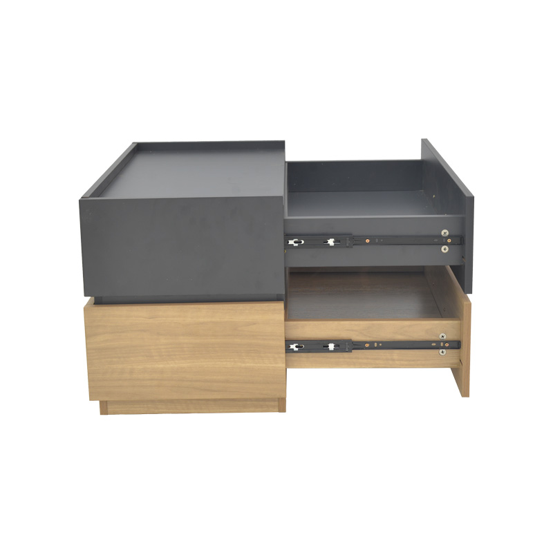 Komodinë Sonlen pakoworld mdf në nuancë sonoma-qymyrguri 60x40x44.5cm