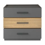 Komodinë Sonlen pakoworld mdf në nuancë SONOMA-qymyr 60x40x66cm