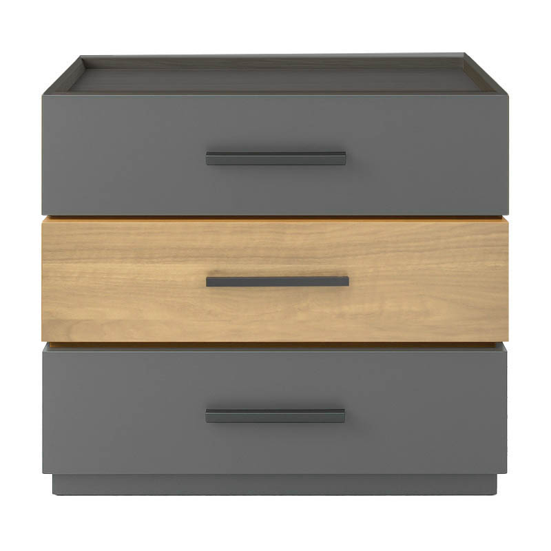 Komodinë Sonlen pakoworld mdf në nuancë SONOMA-qymyr 60x40x66cm
