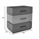 Komodinë Sonlen pakoworld mdf në nuancë SONOMA-qymyr 60x40x66cm