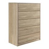 Komodinë Kuanger pakoworld mdf në nuancë natyrale 80x40x109cm