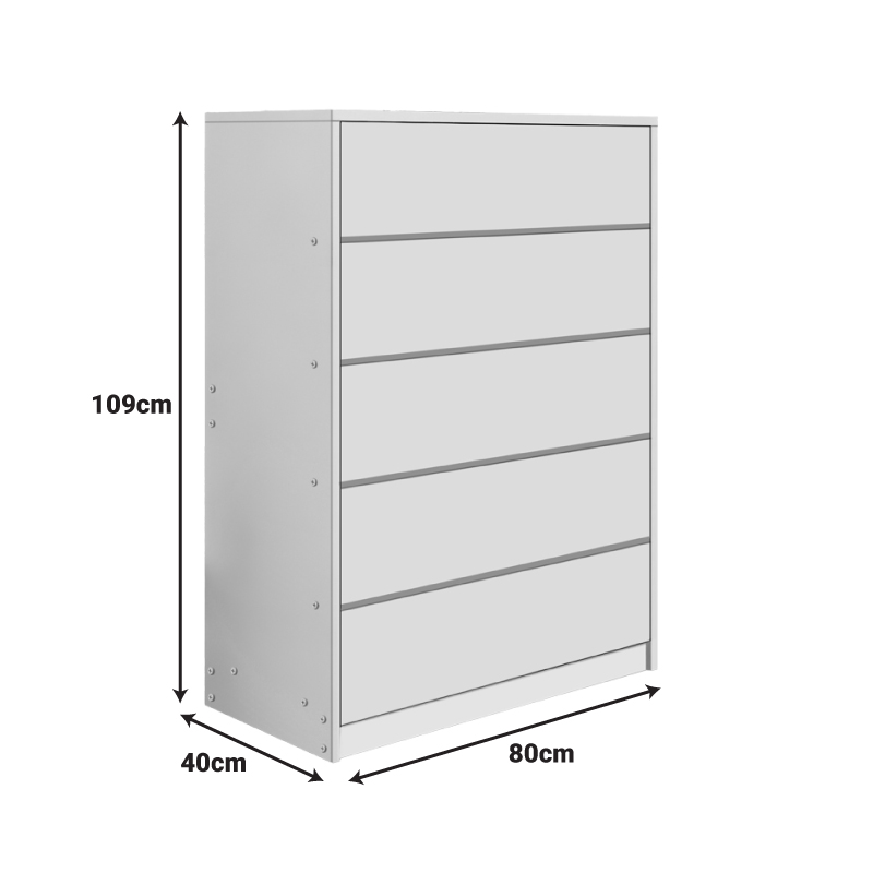 Komodinë Kuanger pakoworld mdf në nuancë natyrale 80x40x109cm