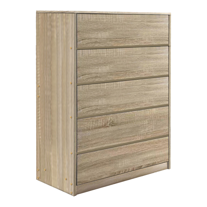 Komodinë Kuanger pakoworld mdf në nuancë natyrale 80x40x109cm