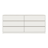 Komodinë me sirtarë Kuanger pakoworld mdf në nuancë të bardhë 120x40x70cm