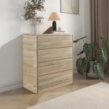 Komodinë Kuanger pakoworld mdf në nuancë natyrale 80x40x89cm