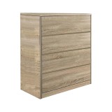 Komodinë Kuanger pakoworld mdf në nuancë natyrale 80x40x89cm