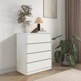Komodinë Kuanger pakoworld mdf në nuancë të bardhë 80x40x89cm