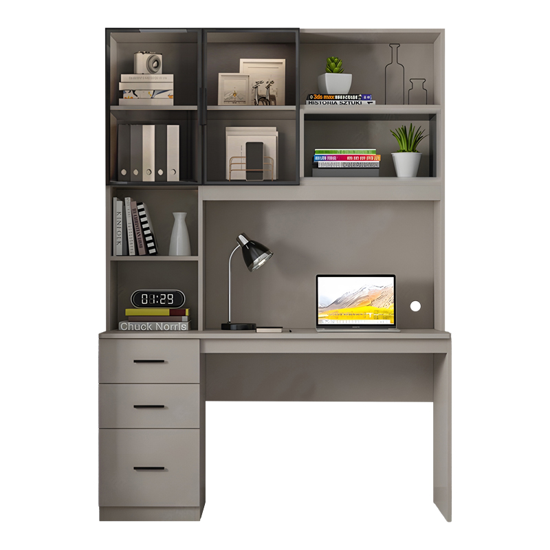 Tavolinë kompjuteri-librari Citoro pakoworld mdf në ngjyrë bezhë 120x50x180cm