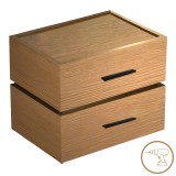 Komodinë Sonlen pakoworld mdf në ngjyrë lisi 60x40x44.5cm
