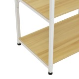 Raft në këmbë Depo pakoworld metal i bardhë-mdf në nuancë natyrale 60x40x120cm