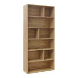 Bibliotekë Evergin pakoworld me sirtarë mdf në ngjyrë lisi 80x30x180cm