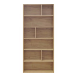 Bibliotekë Evergin pakoworld me sirtarë mdf në ngjyrë lisi 80x30x180cm