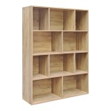 Bibliotekë Evergin pakoworld me sirtarë mdf në ngjyrë lisi 100x30x135cm