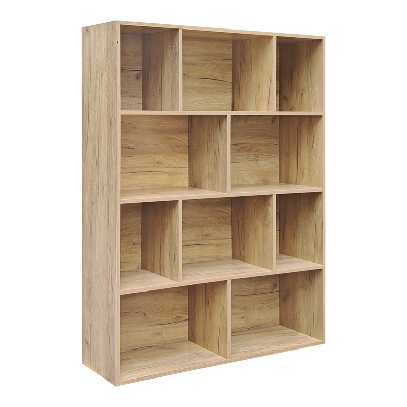 Bibliotekë Evergin pakoworld me sirtarë mdf në ngjyrë lisi 100x30x135cm