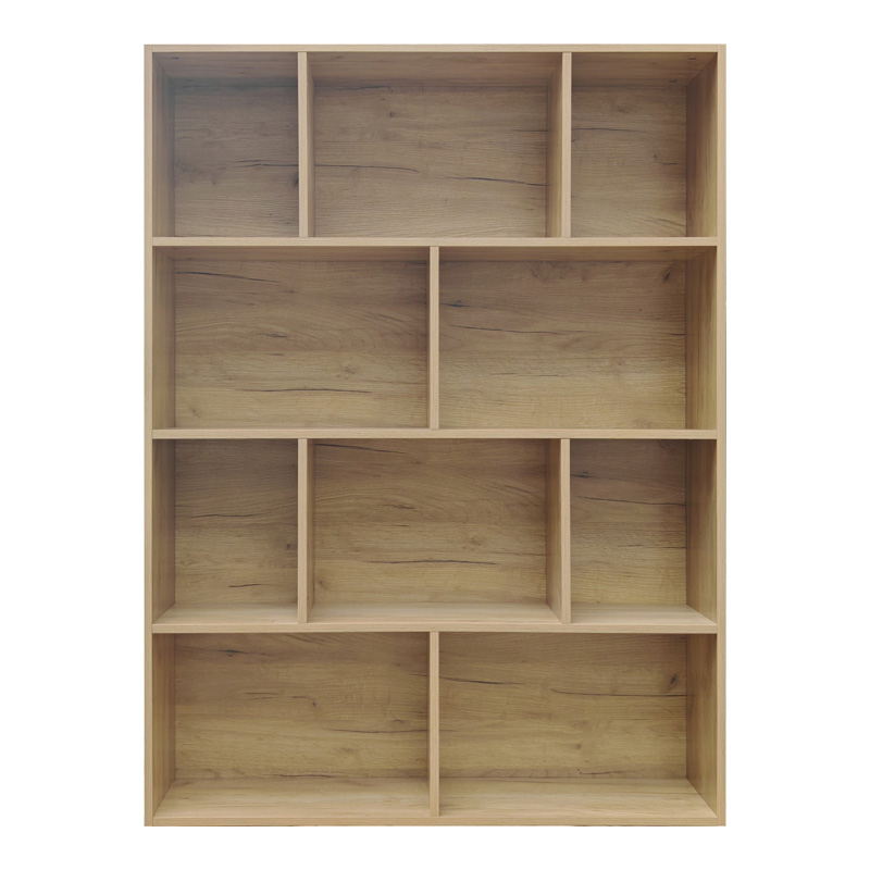 Bibliotekë Evergin pakoworld me sirtarë mdf në ngjyrë lisi 100x30x135cm