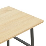 Tavolinë studimi Ferje pakoworld me rafte mdf në ngjyrë natyrale-të zezë 100x48x75cm