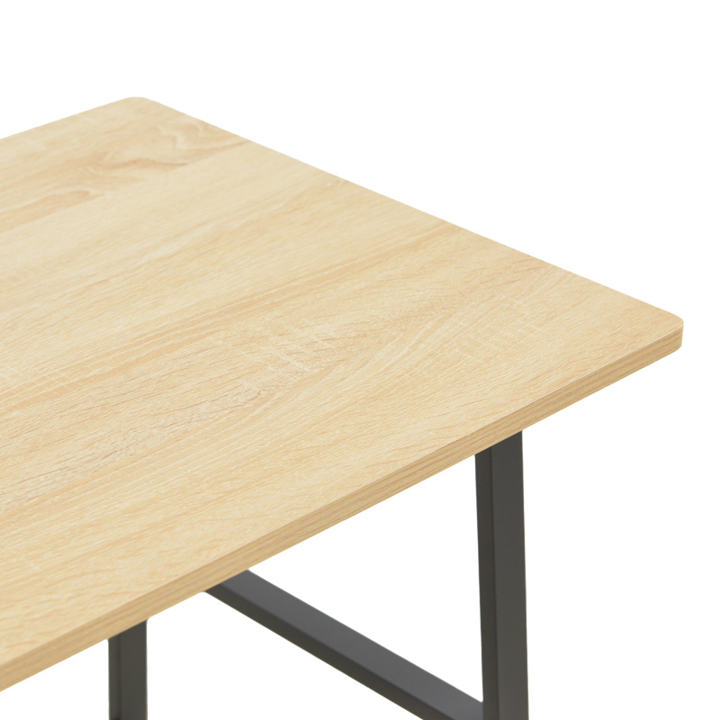 Tavolinë studimi Ferje pakoworld me rafte mdf në ngjyrë natyrale-të zezë 100x48x75cm